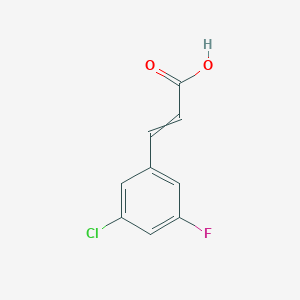 molecular formula C9H6ClFO2 B12447261 (2E)-3-(3-chloro-5-fluorophenyl)prop-2-enoic acid 