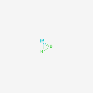 molecular formula B2Hf B12447264 1,2-Dibora-3lambda4-hafnacyclopropa-2,3-diene 