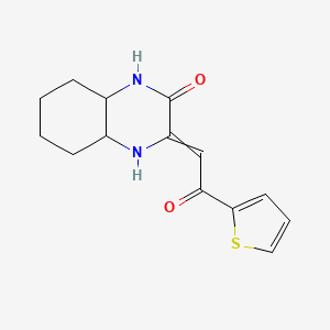 molecular formula C14H16N2O2S B12447265 (3Z)-3-[2-oxo-2-(thiophen-2-yl)ethylidene]-octahydroquinoxalin-2-one 