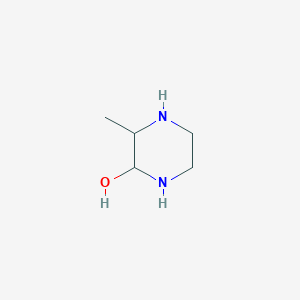 molecular formula C5H12N2O B12447275 2-Hydroxy-3-methylpiperazine 