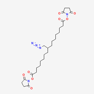 molecular formula C26H39N5O8 B12447292 Bis(2,5-dioxopyrrolidin-1-yl) 9-(azidomethyl)heptadecanedioate 