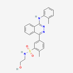 molecular formula C24H24N4O3S B12447323 N-(2-hydroxyethyl)-2-methyl-5-{4-[(2-methylphenyl)amino]phthalazin-1-yl}benzenesulfonamide 