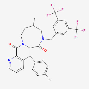 7-[[3,5-Bis(trifluoromethyl)phenyl]methyl]-9-methyl-5-(4-methylphenyl)-8,9,10,11-tetrahydro-[1,4]diazocino[2,1-g][1,7]naphthyridine-6,13-dione