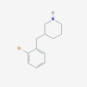 molecular formula C12H16BrN B12447334 3-[(2-Bromophenyl)methyl]piperidine 