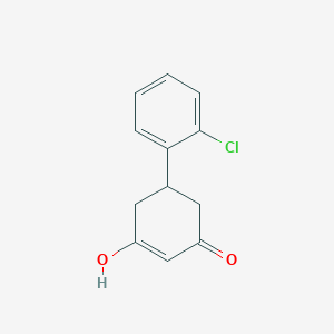 molecular formula C12H11ClO2 B12447351 2-Cyclohexen-1-one, 5-(2-chlorophenyl)-3-hydroxy- 