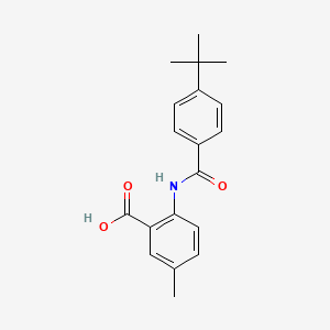 molecular formula C19H21NO3 B12447398 2-{[(4-Tert-butylphenyl)carbonyl]amino}-5-methylbenzoic acid 