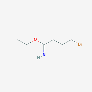 molecular formula C6H12BrNO B12447403 4-Bromo-butyrimidic acid ethyl ester CAS No. 503617-44-5
