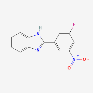 molecular formula C13H8FN3O2 B12447405 2-(3-Fluoro-5-nitrophenyl)benzimidazole 