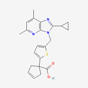 1-[5-(2-Cyclopropyl-5,7-dimethylimidazo[4,5-b]pyridin-3-ylmethyl)thiophen-2-yl]cyclopent-3-ene carboxylic acid