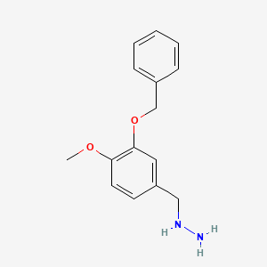 molecular formula C15H18N2O2 B12447435 (3-Benzyloxy-4-methoxy-benzyl)-hydrazine CAS No. 887594-05-0