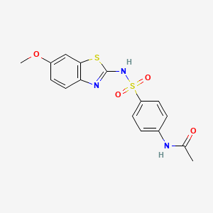 molecular formula C16H15N3O4S2 B12447470 N-[4-(6-Methoxy-benzothiazol-2-ylsulfamoyl)-phenyl]-acetamide 