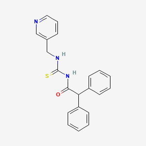 molecular formula C21H19N3OS B12447474 2,2-diphenyl-N-[(pyridin-3-ylmethyl)carbamothioyl]acetamide 