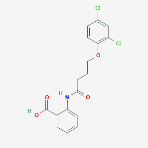 molecular formula C17H15Cl2NO4 B12447502 2-{[4-(2,4-Dichlorophenoxy)butanoyl]amino}benzoic acid 