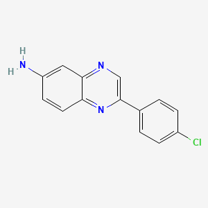 molecular formula C14H10ClN3 B12447521 2-(4-Chloro-phenyl)-quinoxalin-6-ylamine 