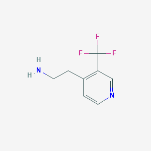 molecular formula C8H9F3N2 B12447522 2-[3-(Trifluoromethyl)pyridin-4-yl]ethan-1-amine CAS No. 1260854-86-1