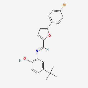 molecular formula C21H20BrNO2 B12447523 2-({(E)-[5-(4-bromophenyl)furan-2-yl]methylidene}amino)-4-tert-butylphenol 