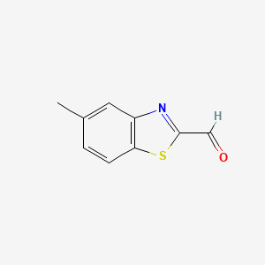 molecular formula C9H7NOS B12447541 5-Methylbenzo[d]thiazole-2-carbaldehyde 