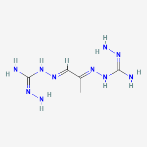 molecular formula C5H14N10 B1244756 1,1'-(Methylethanediylidenedinitrilo)bis(3-aminoguanidine) CAS No. 59200-49-6