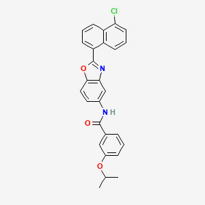 molecular formula C27H21ClN2O3 B12447569 N-[2-(5-chloronaphthalen-1-yl)-1,3-benzoxazol-5-yl]-3-(propan-2-yloxy)benzamide 