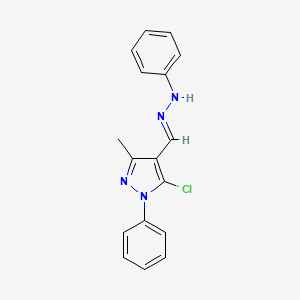 5-chloro-3-methyl-1-phenyl-1H-pyrazole-4-carbaldehyde 4-phenylhydrazone