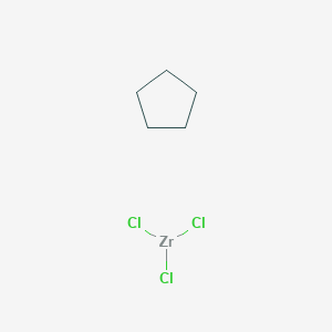 molecular formula C5H10Cl3Zr B12447576 Cyclopentane;trichlorozirconium 