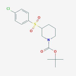 molecular formula C16H22ClNO4S B12447598 3-(4-Chlorophenylsulfonyl)piperidine-1-carboxylic acid tert-butyl ester CAS No. 887590-18-3