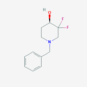 molecular formula C12H15F2NO B12447605 (R)-1-benzyl-3,3-difluoropiperidin-4-ol 