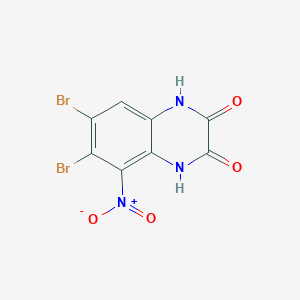 molecular formula C8H3Br2N3O4 B1244761 5-Nitro-6,7-dibromo-1,4-dihydro-2,3-quinoxalinedione 