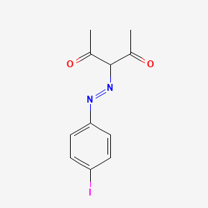 molecular formula C11H11IN2O2 B12447618 3-[(E)-(4-Iodophenyl)diazenyl]pentane-2,4-dione CAS No. 622848-28-6