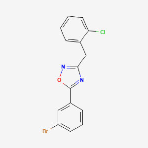 molecular formula C15H10BrClN2O B12447637 5-(3-Bromophenyl)-3-(2-chlorobenzyl)-1,2,4-oxadiazole 