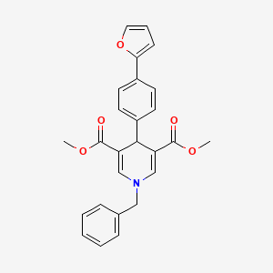 molecular formula C26H23NO5 B12447645 Dimethyl 1-benzyl-4-[4-(furan-2-yl)phenyl]-1,4-dihydropyridine-3,5-dicarboxylate 