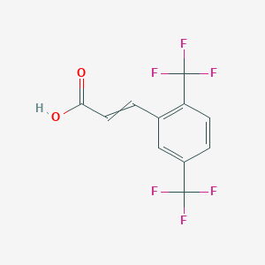 molecular formula C11H6F6O2 B12447652 trans-2,5-Bis(trifluoromethyl)cinnamic acid 