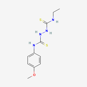 molecular formula C11H16N4OS2 B12447690 N-ethyl-N'-(4-methoxyphenyl)hydrazine-1,2-dicarbothioamide 