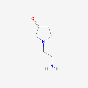molecular formula C6H12N2O B12447728 1-(2-aminoethyl)-3-Pyrrolidinone CAS No. 1161928-14-8