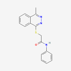 molecular formula C17H15N3OS B12447733 2-[(4-methylphthalazin-1-yl)sulfanyl]-N-phenylacetamide CAS No. 330836-37-8