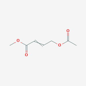 molecular formula C7H10O4 B12447743 Methyl 4-(acetyloxy)but-2-enoate CAS No. 98272-71-0