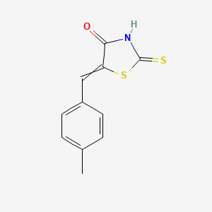 molecular formula C11H9NOS2 B12447747 (5E)-5-[(4-methylphenyl)methylidene]-2-sulfanyl-1,3-thiazol-4-one 
