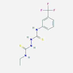 molecular formula C11H13F3N4S2 B12447751 N-ethyl-N'-[3-(trifluoromethyl)phenyl]hydrazine-1,2-dicarbothioamide 