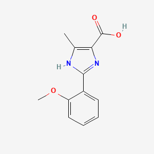 molecular formula C12H12N2O3 B12447795 2-(2-methoxyphenyl)-5-methyl-1H-imidazole-4-carboxylic acid 