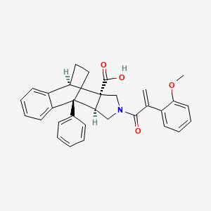 (1R,8R,9S,13S)-11-[2-(2-methoxyphenyl)prop-2-enoyl]-1-phenyl-11-azatetracyclo[6.5.2.02,7.09,13]pentadeca-2,4,6-triene-9-carboxylic acid