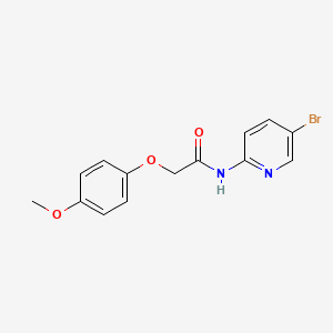 molecular formula C14H13BrN2O3 B12447867 N-(5-bromopyridin-2-yl)-2-(4-methoxyphenoxy)acetamide 