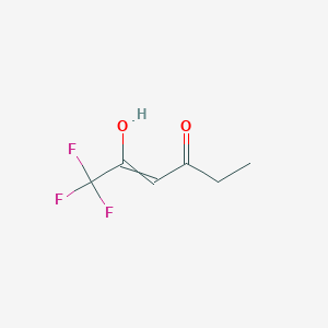 molecular formula C6H7F3O2 B12447901 4-Hexen-3-one, 6,6,6-trifluoro-5-hydroxy- CAS No. 62772-88-7