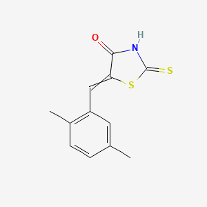 molecular formula C12H11NOS2 B12447909 (5E)-5-[(2,5-dimethylphenyl)methylidene]-2-sulfanyl-1,3-thiazol-4-one 