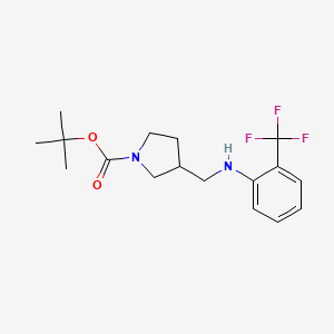 molecular formula C17H23F3N2O2 B12447913 1-Boc-3-([(2-trifluoromethyl-phenyl)-amino]-methyl)-pyrrolidine CAS No. 887591-06-2