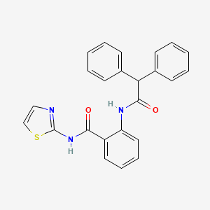 molecular formula C24H19N3O2S B12447918 2-[(diphenylacetyl)amino]-N-(1,3-thiazol-2-yl)benzamide 
