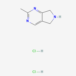 molecular formula C7H11Cl2N3 B12447921 2-Methyl-6,7-dihydro-5h-pyrrolo[3,4-d]pyrimidine dihydrochloride 