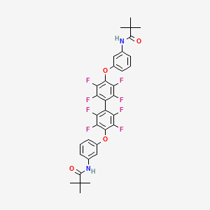 molecular formula C34H28F8N2O4 B12447959 N,N'-[(2,2',3,3',5,5',6,6'-octafluorobiphenyl-4,4'-diyl)bis(oxybenzene-3,1-diyl)]bis(2,2-dimethylpropanamide) 