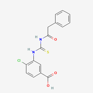 molecular formula C16H13ClN2O3S B12447970 4-Chloro-3-{[(phenylacetyl)carbamothioyl]amino}benzoic acid CAS No. 532386-24-6