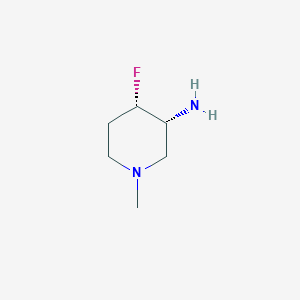 molecular formula C6H13FN2 B12447980 (3R,4S)-4-fluoro-1-methylpiperidin-3-amine 