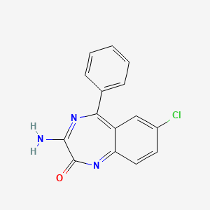 molecular formula C15H10ClN3O B12447989 3-Amino-7-chloro-5-phenyl-1,4-benzodiazepin-2-one 